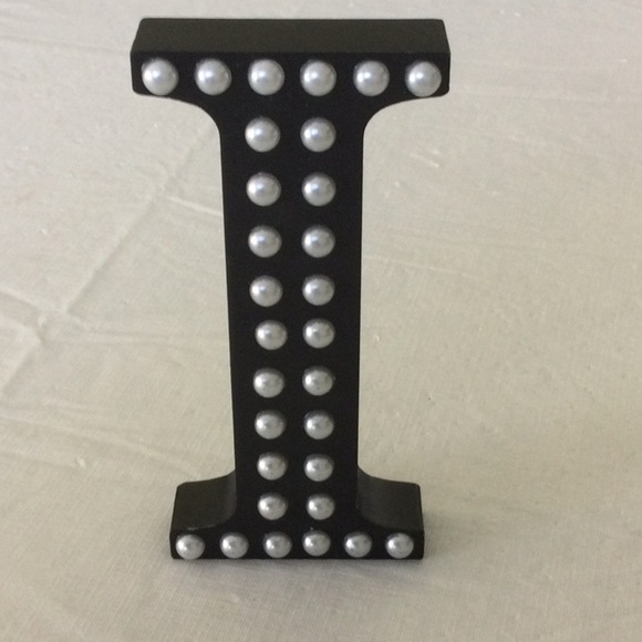 Ashland Black and Pearl Decorative Accent Letter - Picture 1 of 4